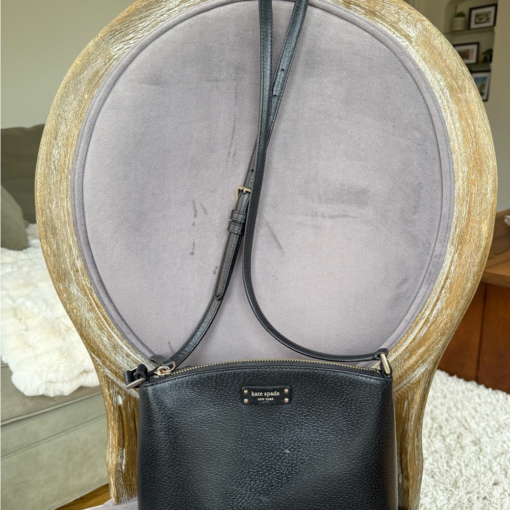 Kate Spade Black Pebbled Leather Crossbody Bag